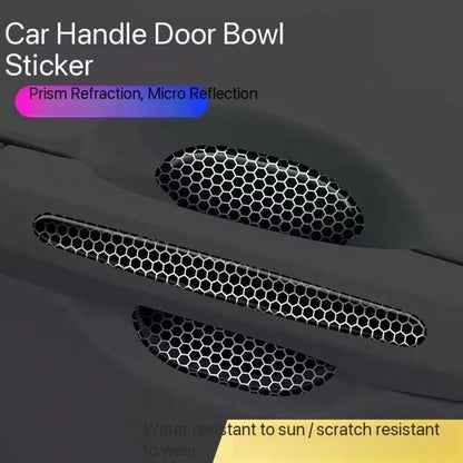 8pcs Car Anti-Scratch Protector, TPU Carbon Fiber Door Bowl 3D Seamless Sticker, Paint Cover Protection Pad, Universal Door Handle Protective Film, Suitable For Most Car Door Anti-Collision Strip Door