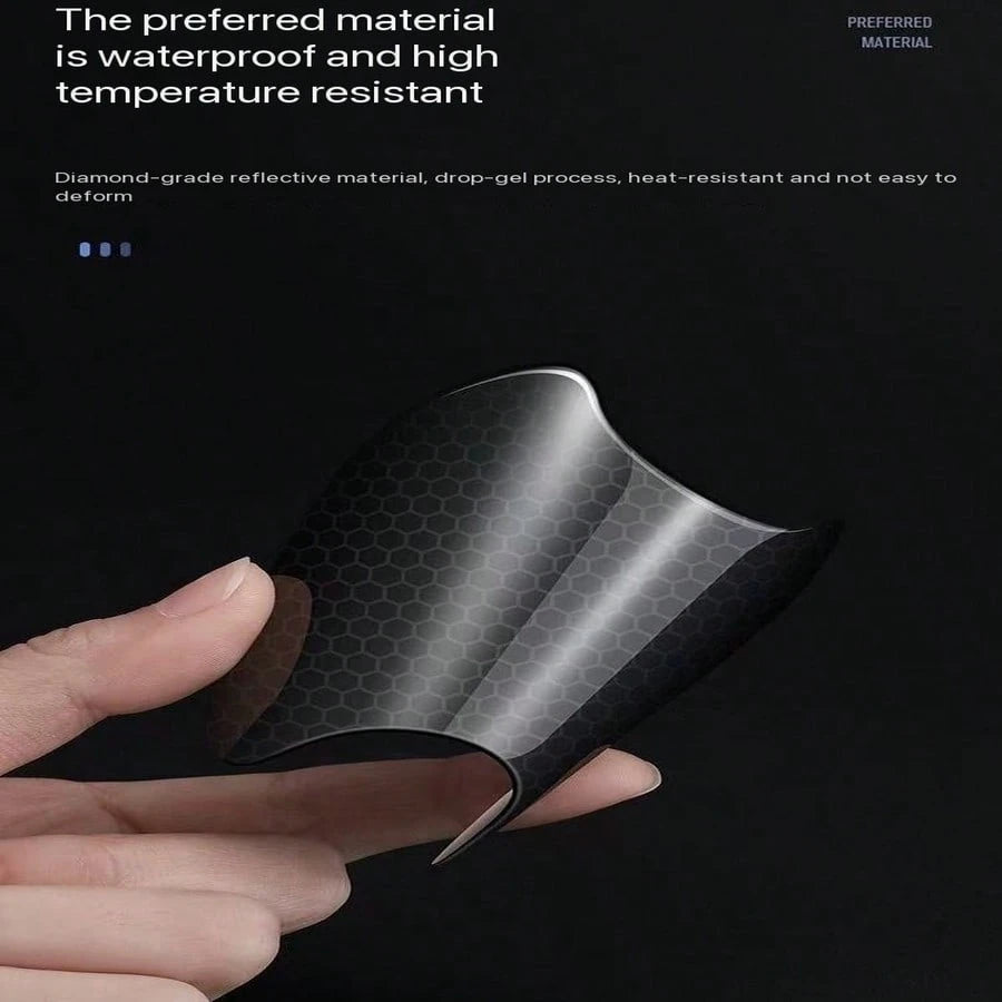 8pcs Car Anti-Scratch Protector, TPU Carbon Fiber Door Bowl 3D Seamless Sticker, Paint Cover Protection Pad, Universal Door Handle Protective Film, Suitable For Most Car Door Anti-Collision Strip Door