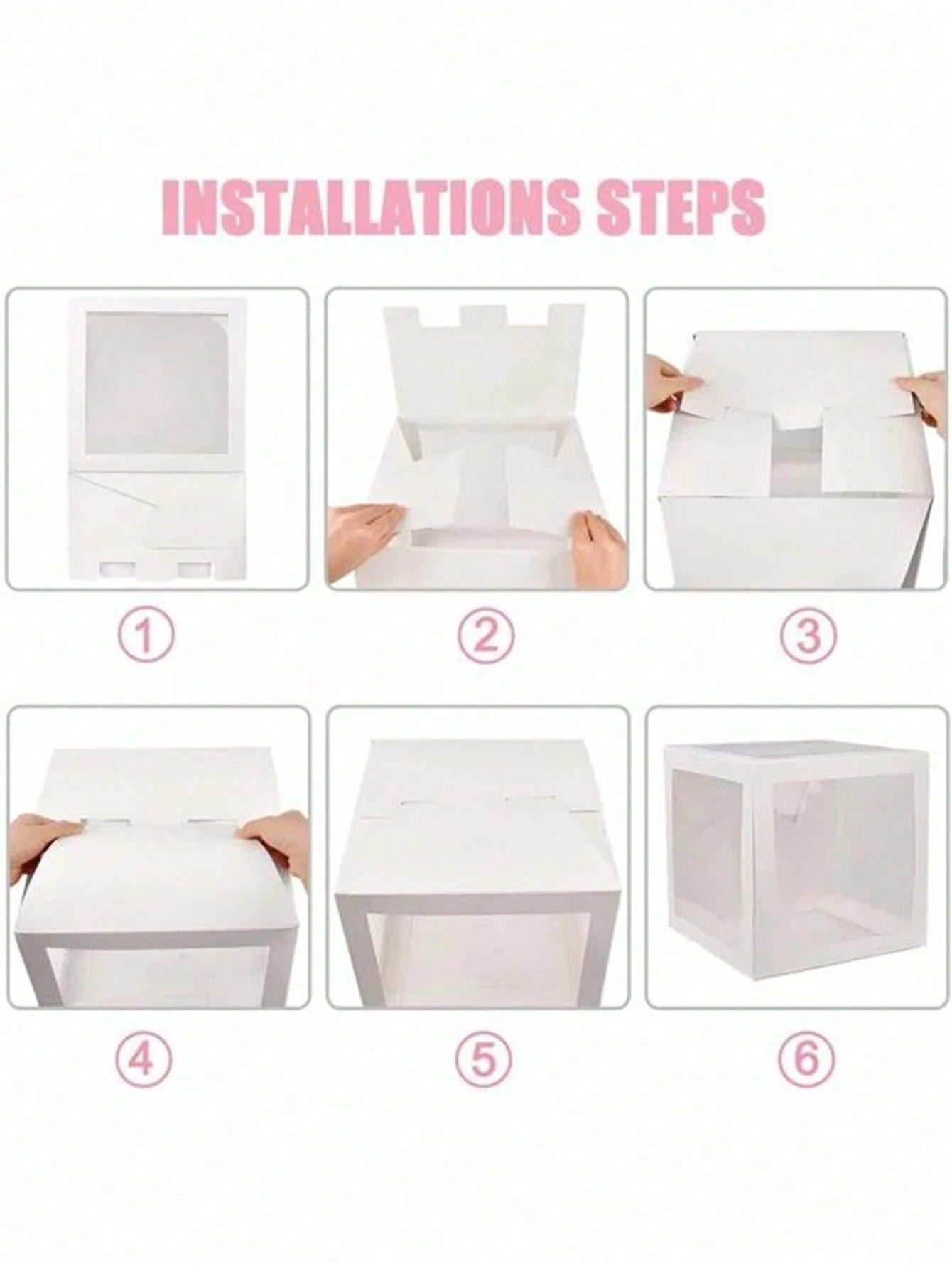 8pcs/Set, 27cm Letter Decor Baby Shower Gift Box, Suitable For Baby Shower, Gender Reveal Party, Transparent Balloon Box Gift Box, Baby Boy/Girl Party Decor, Newborn Party Decor Gift Box, Baby Shower