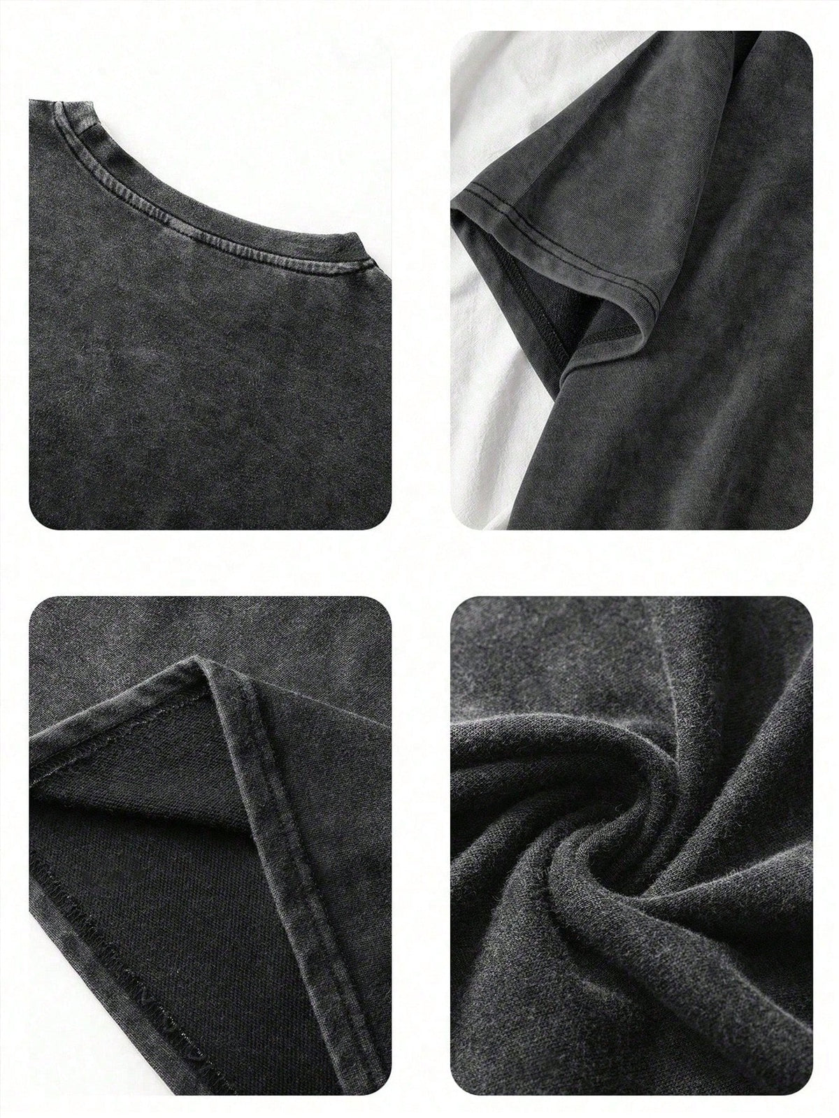90s Retro Print Women's T-Shirt- Casual Short Sleeve Crew Neck Washed Top, Suitable For All Seasons Black Summer