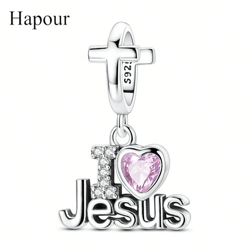 925 Sterling Silver Holy Light Jesus With Fish Charms Pendant Fit Bracelet Necklace Fine DIY Beads Luxury Blessing Cross Charms Jewelry Women Gift