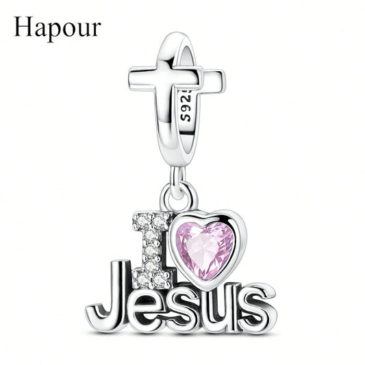925 Sterling Silver Holy Light Jesus With Fish Charms Pendant Fit Bracelet Necklace Fine DIY Beads Luxury Blessing Cross Charms Jewelry Women Gift