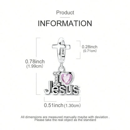 925 Sterling Silver Holy Light Jesus With Fish Charms Pendant Fit Bracelet Necklace Fine DIY Beads Luxury Blessing Cross Charms Jewelry Women Gift