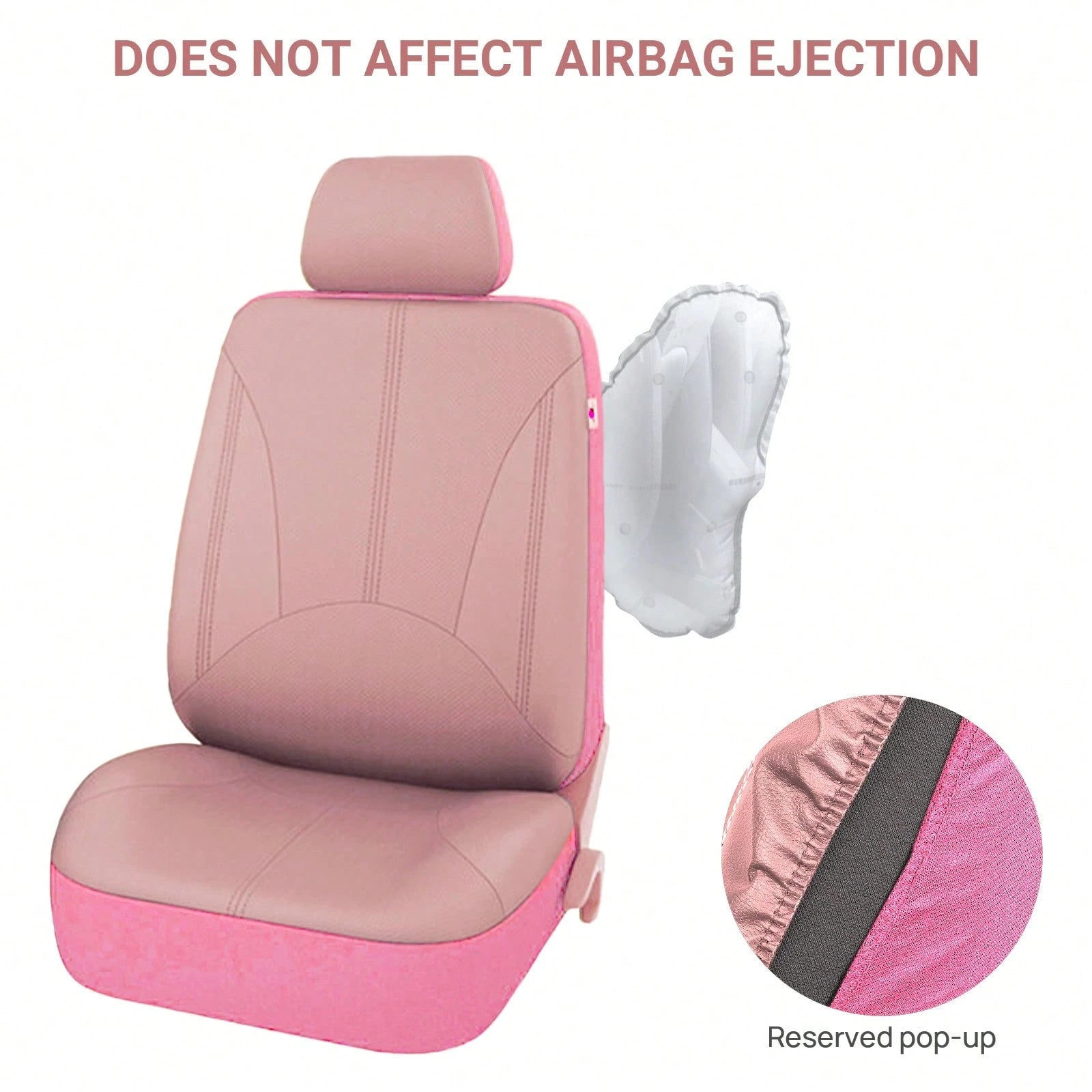 9pcs PU Leather Universal Car Seat Cover 5 Seats Waterproof Cushion,Car Seat Cover Full Set,Car Stuff For Woman,Pink Car Stuff, SN1702