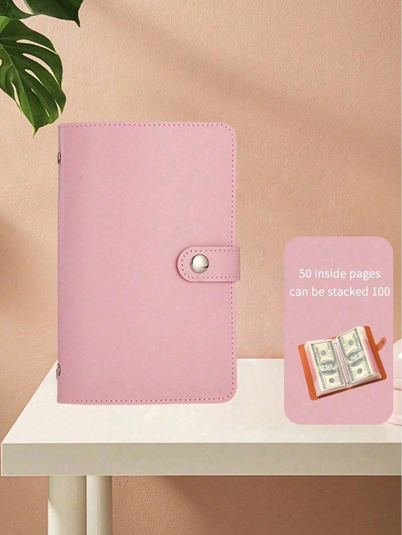 A Cash Storage Notebook That Can Hold 100 Banknotes, With Photos Of Banknotes And Stamps, 1A6 Large Storage Space, Envelope Challenge Binder, Savings Challenge Book With Envelope, Envelope Saving Chal