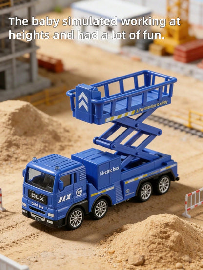 A Set Of Alloy Engineering Vehicle Model Toys-Excavators, Tractors, Engineering Toys, Boy Birthday Gifts, Children's Car Toys, Toddler Toys, Beach Toys, Airplane Toys, Dinosaur Toys, Swimming Pool Toy