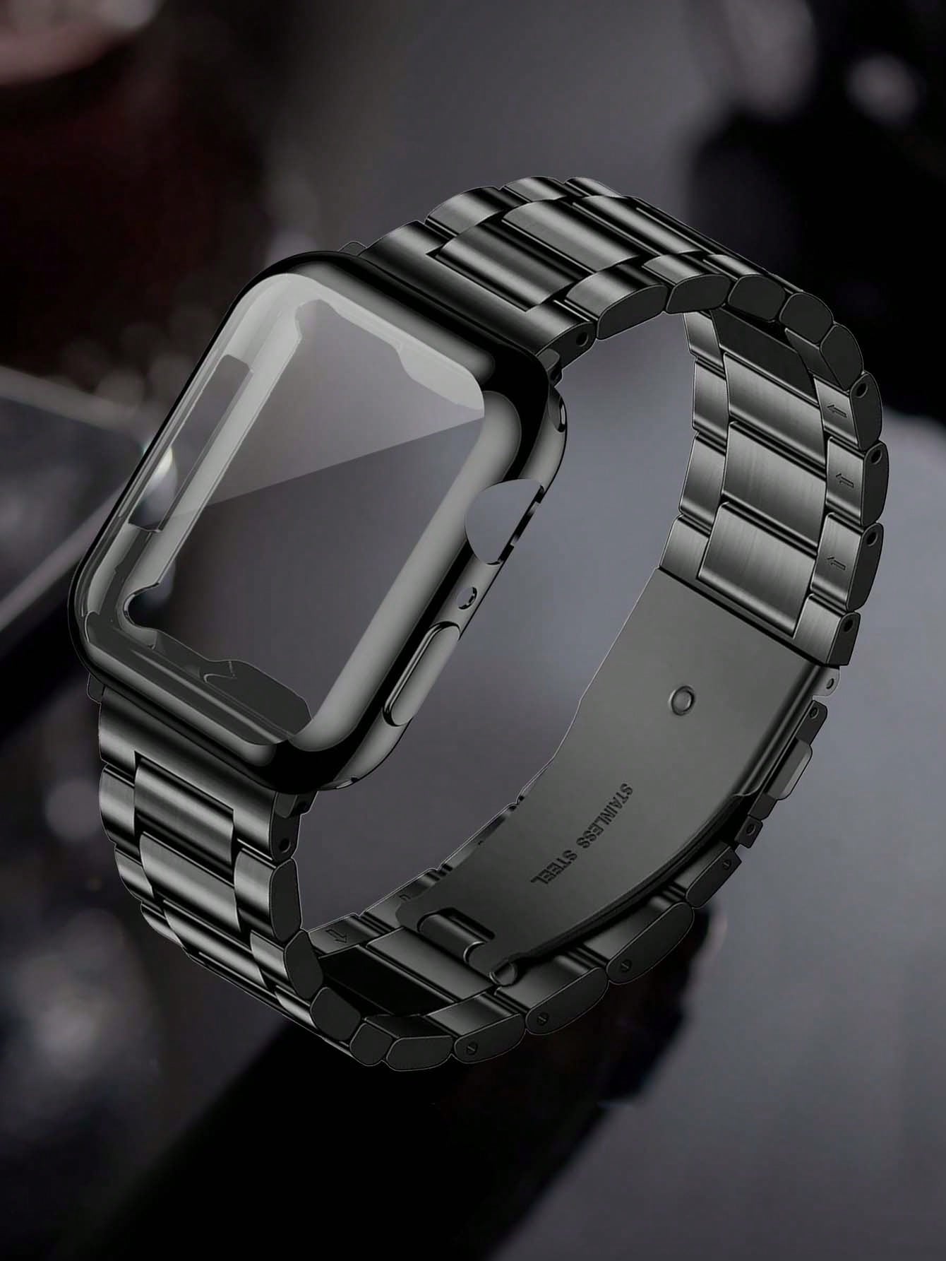 Adjustable Stainless Steel Metal Band + TPU Protective Case, Compatible With Apple Watch Ultra 3 2 1 Series 10/9/8/7/6/5/4/3/2/1, 38mm 40mm 41mm 42mm 44mm 45mm 46mm 49mm, Suitable For Men And Women