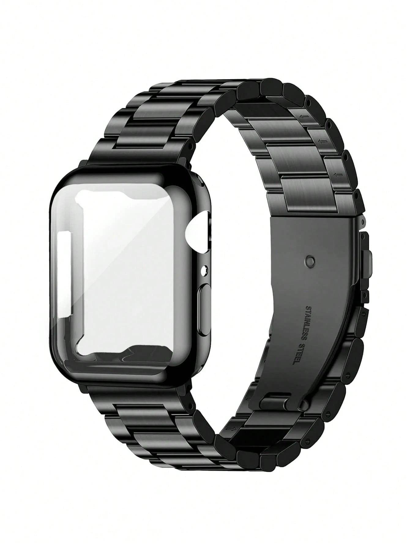Adjustable Stainless Steel Metal Band + TPU Protective Case, Compatible With Apple Watch Ultra 3 2 1 Series 10/9/8/7/6/5/4/3/2/1, 38mm 40mm 41mm 42mm 44mm 45mm 46mm 49mm, Suitable For Men And Women