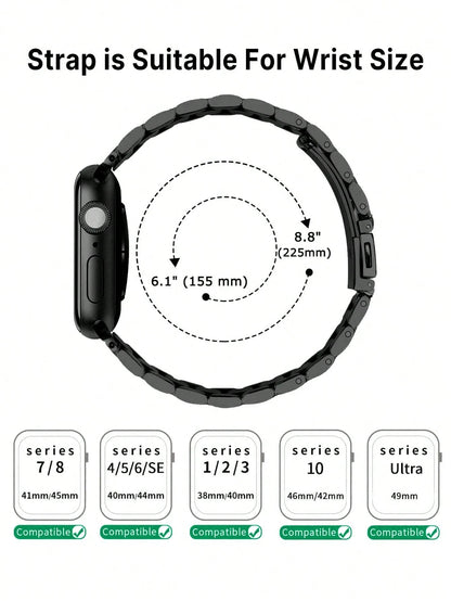 Adjustable Stainless Steel Metal Band + TPU Protective Case, Compatible With Apple Watch Ultra 3 2 1 Series 10/9/8/7/6/5/4/3/2/1, 38mm 40mm 41mm 42mm 44mm 45mm 46mm 49mm, Suitable For Men And Women