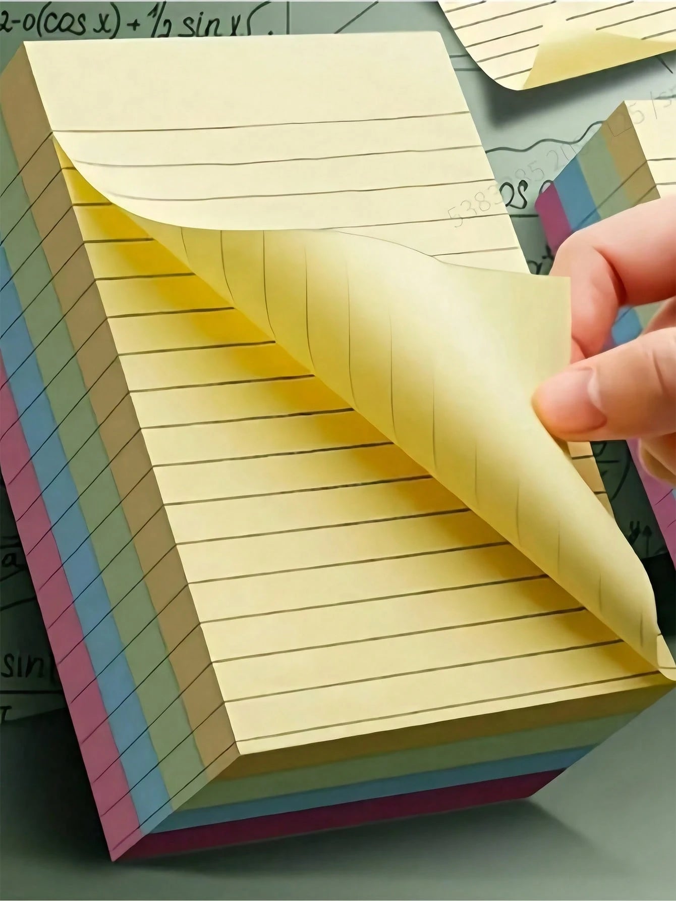 Aesthetic Sticky Note With Clear Lines Bright Sticky Note Pads For Teachers Sturdy Sticky Note To Write Memos Back To School Stationery Notebook Essentials Stickers Supplies Office Desk Accessories Sc