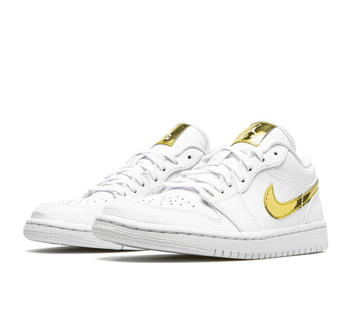 Air Jordan 1 Low "White Metallic Gold"