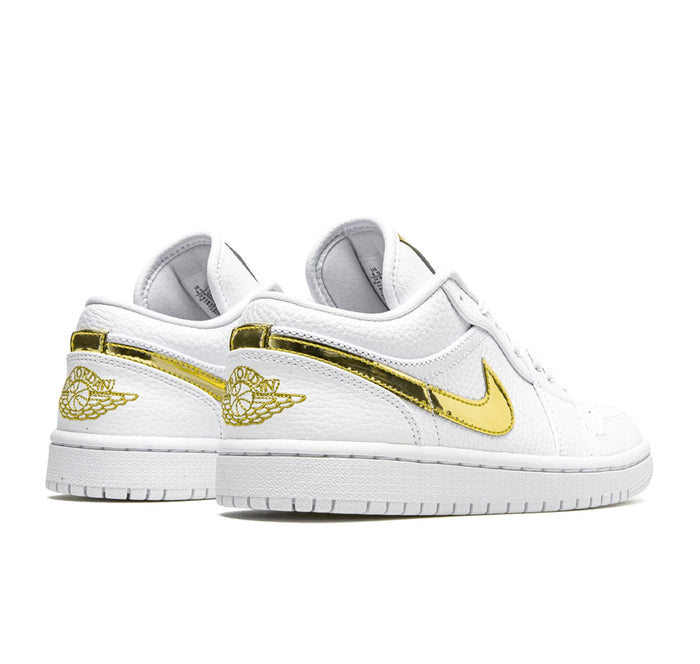 Air Jordan 1 Low "White Metallic Gold"