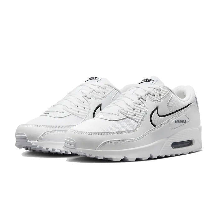 Nike Air Max 90 White Black Outlined Swoosh