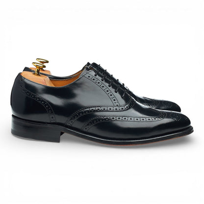 'Albert' Black Leather Oxford Brogues UK 8 G