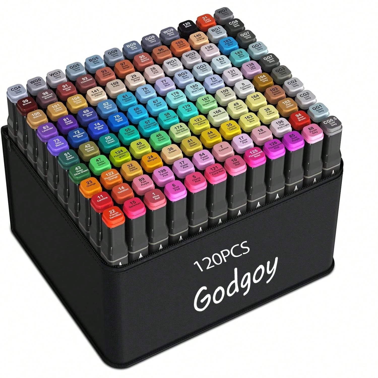 Alcohol Marker Set With Stand- Includes Dual Tip Blender Markers, Permanent Sketch Markers For All Your Art Needs- Top Halloween And Christmas Gift For Kids(80/120/168)