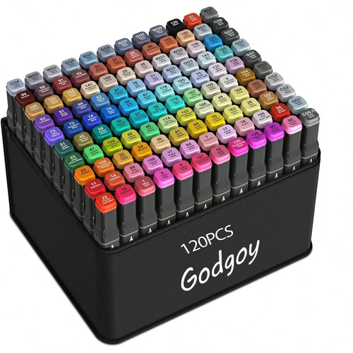 Alcohol Marker Set With Stand- Includes Dual Tip Blender Markers, Permanent Sketch Markers For All Your Art Needs- Top Halloween And Christmas Gift For Kids(80/120/168)