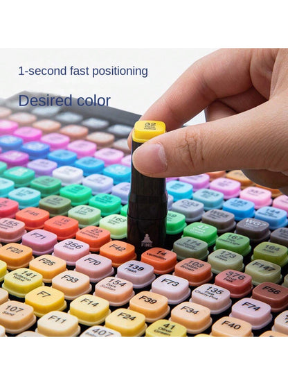 Alcohol Marker Set With Stand- Includes Dual Tip Blender Markers, Permanent Sketch Markers For All Your Art Needs- Top Halloween And Christmas Gift For Kids(80/120/168)
