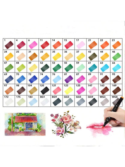 Alcohol Marker Set With Stand- Includes Dual Tip Blender Markers, Permanent Sketch Markers For All Your Art Needs- Top Halloween And Christmas Gift For Kids(80/120/168)