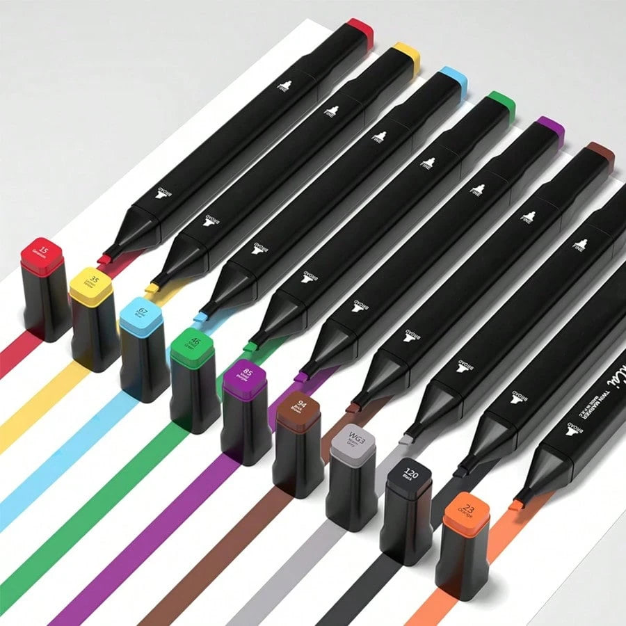 Alcohol Marker Set With Stand- Includes Dual Tip Blender Markers, Permanent Sketch Markers For All Your Art Needs- Top Halloween And Christmas Gift For Kids(80/120/168)