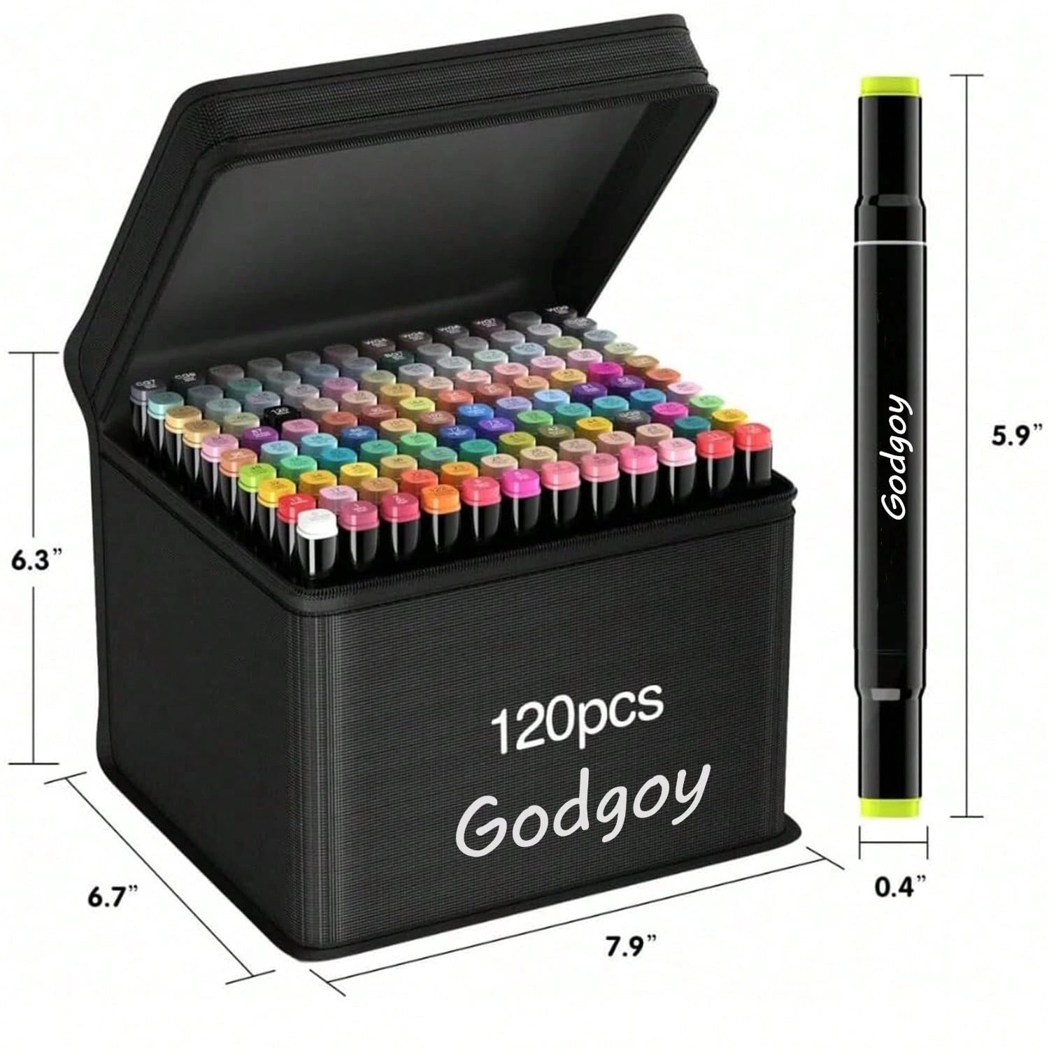 Alcohol Marker Set With Stand- Includes Dual Tip Blender Markers, Permanent Sketch Markers For All Your Art Needs- Top Halloween And Christmas Gift For Kids(80/120/168)