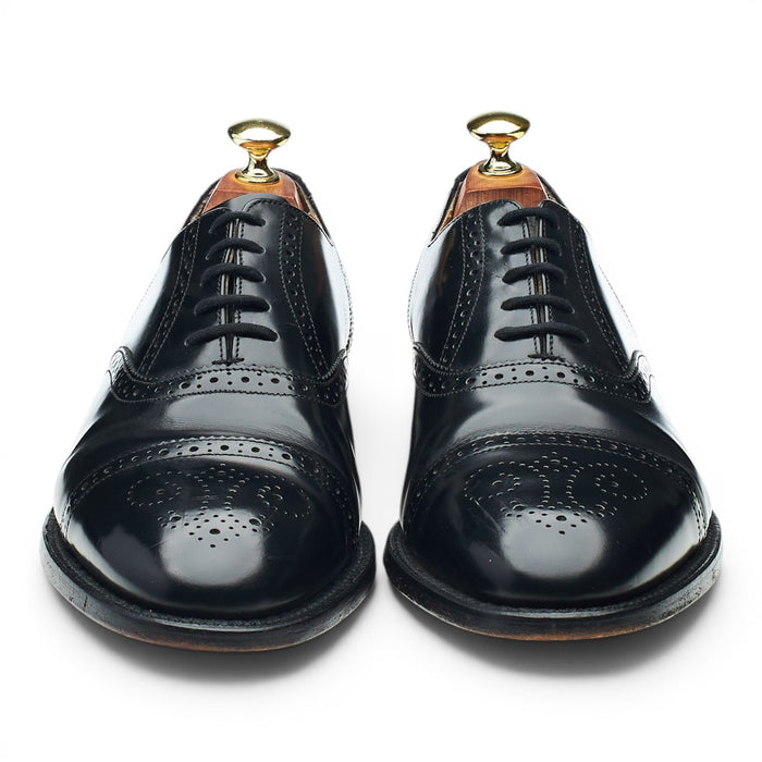 'Alfred' Black Leather Oxford Brogue UK 7.5 G