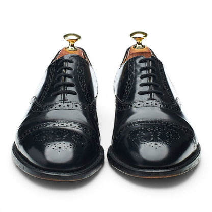 'Alfred' Black Leather Oxford Brogue UK 7.5 G