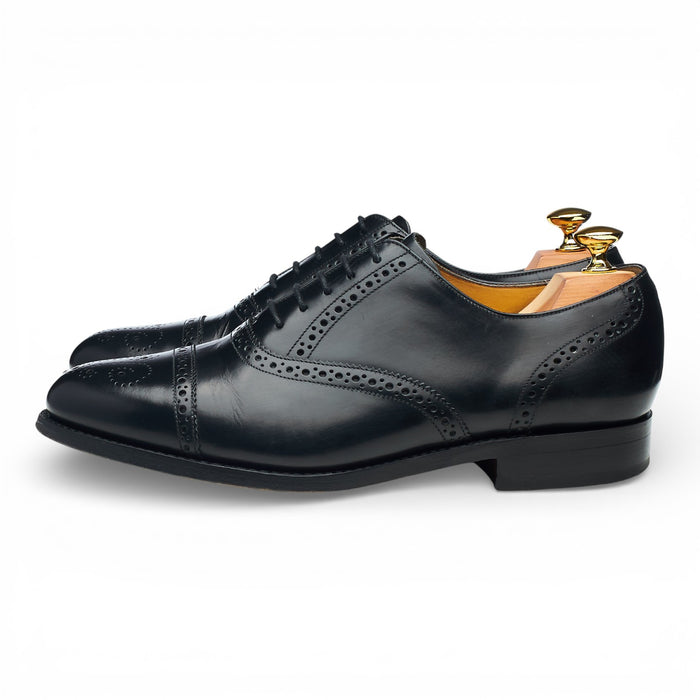 'Alfred' Black Leather Oxford Brogues UK 7.5 G