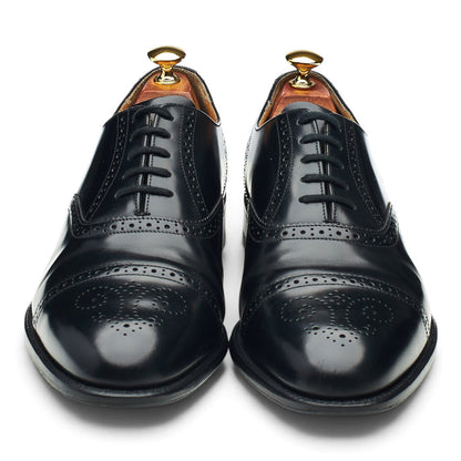 'Alfred' Black Leather Oxford Brogues UK 9 G