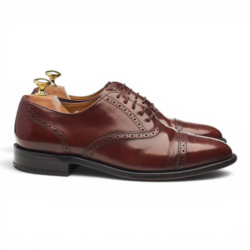 'Alfred' Brown Leather Oxford Borgues UK 7.5 G