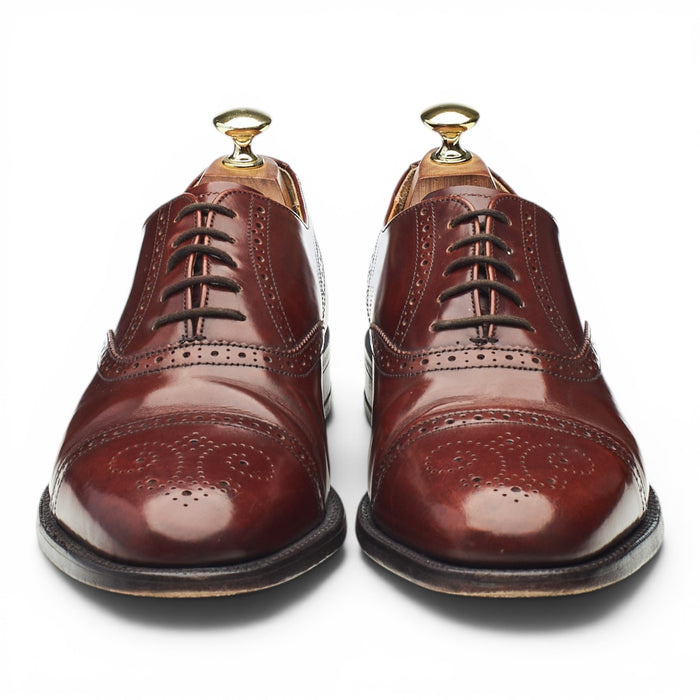 'Alfred' Brown Leather Oxford Borgues UK 7.5 G