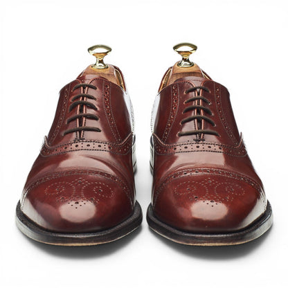 'Alfred' Brown Leather Oxford Borgues UK 7.5 G