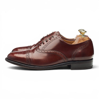 'Alfred' Brown Leather Oxford Borgues UK 7.5 G
