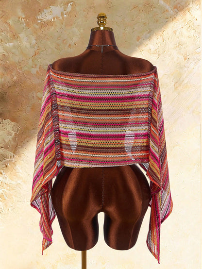 Amplova Women's One-Piece Cover-Up, Asymmetric Shoulder, Sexy Boho Avant-Garde, Suitable For Holiday Wear Swimwear Beach Swim Pink Summer
