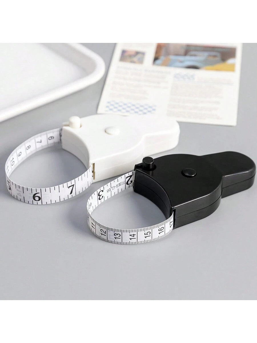 An Automatic Recovery Portable Self-Measuring Tape Measure, Professional Telescopic Waist Measuring Tape, Fitness Home Soft Leather Tape Measure, Metric British Double-Sided Double-Use, Mini Three-Cir
