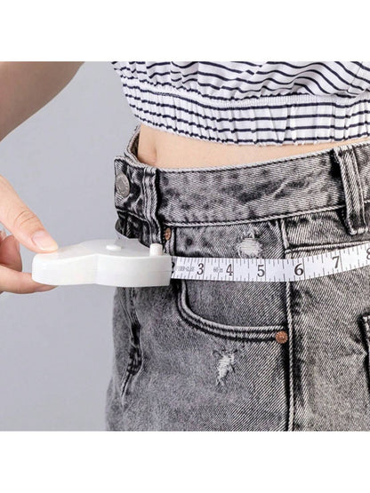 An Automatic Recovery Portable Self-Measuring Tape Measure, Professional Telescopic Waist Measuring Tape, Fitness Home Soft Leather Tape Measure, Metric British Double-Sided Double-Use, Mini Three-Cir