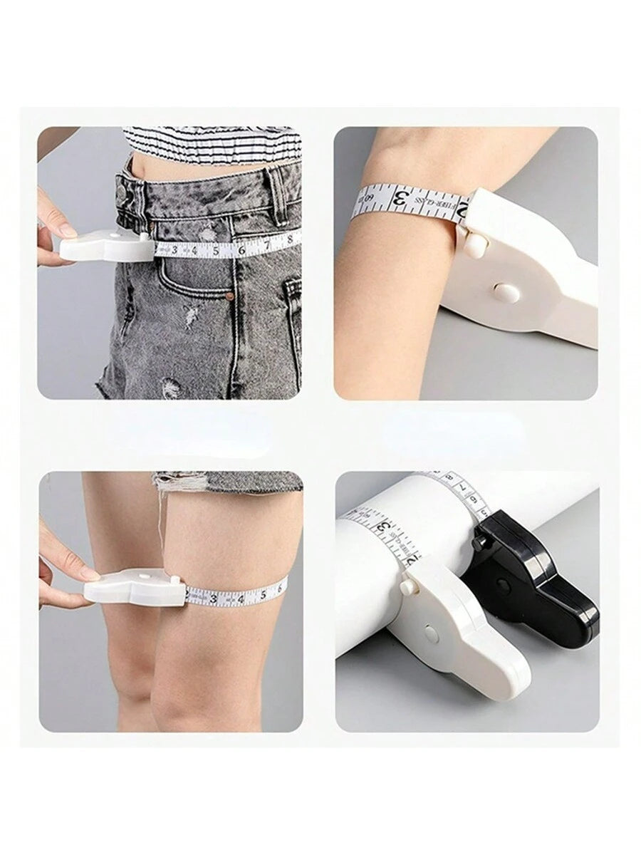 An Automatic Recovery Portable Self-Measuring Tape Measure, Professional Telescopic Waist Measuring Tape, Fitness Home Soft Leather Tape Measure, Metric British Double-Sided Double-Use, Mini Three-Cir