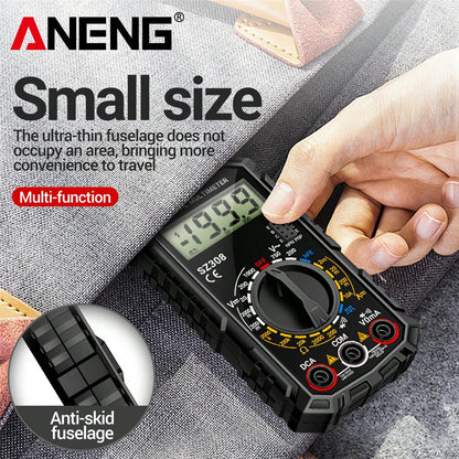 ANENG SZ308 Digital Multimeter, High Precision Electrical Repair Test Meter, Voltage Current Resistance Multifunction Tester, Battery Powered (Battery Not Included), ≤36V Working Voltage, ABS Material