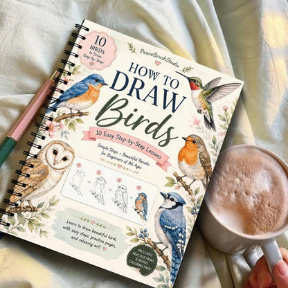 Animal & Plant Painting Notebook, Simple & Easy-To-Learn Painting Tutorial, Art Painting Guidance, Spiral Bound For Easy Flipping, Multiple Styles Available (Pen Not Included)