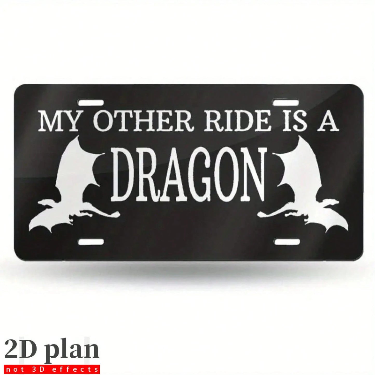 Another One Of My Dragon License Plate Protectors, Car Metal Decorative Pendants, Vehicle Decorations, Car Accessories, Stylish Car Accessories, Durable Frame, High-Quality Metal, Front Panel Frame, F