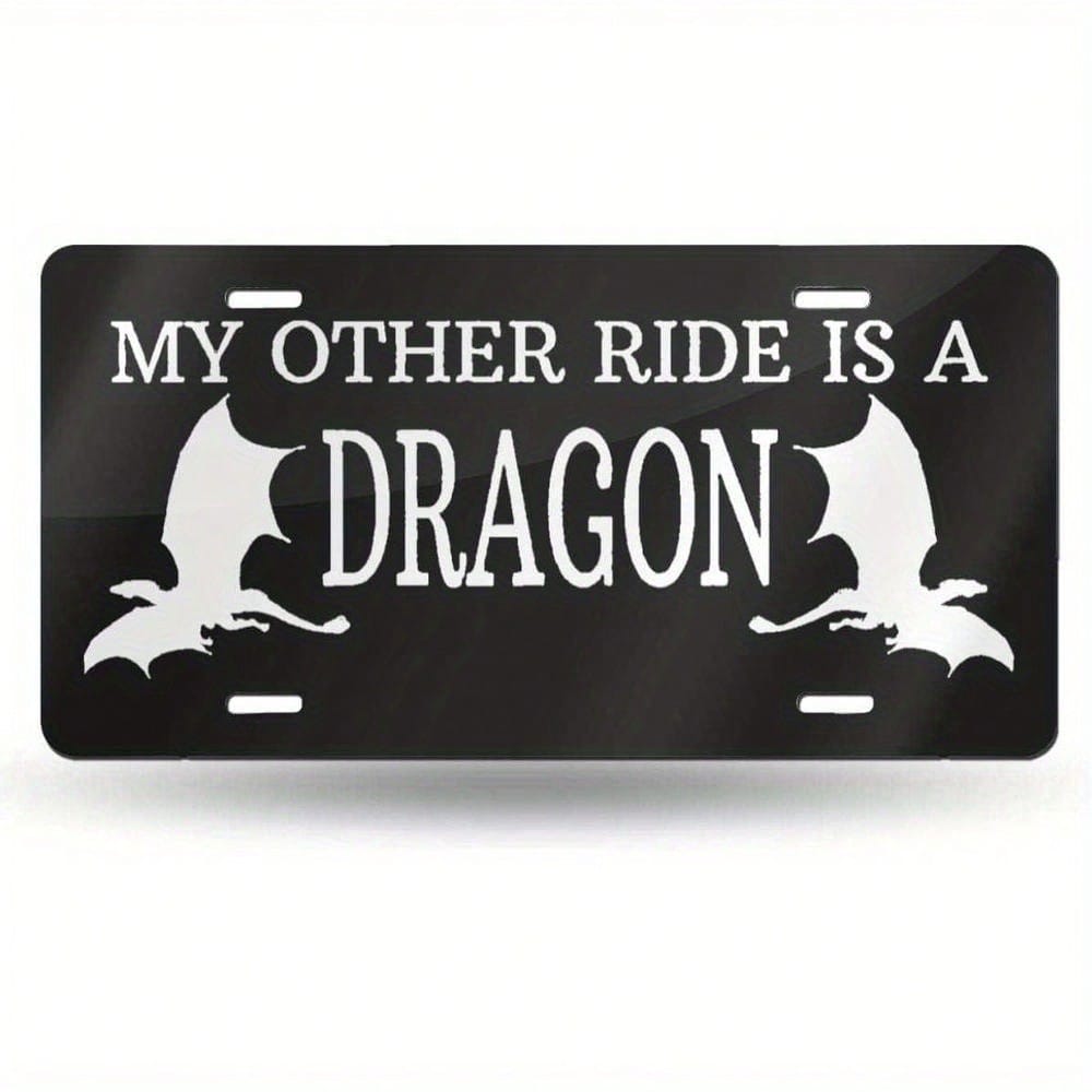 Another One Of My Dragon License Plate Protectors, Car Metal Decorative Pendants, Vehicle Decorations, Car Accessories, Stylish Car Accessories, Durable Frame, High-Quality Metal, Front Panel Frame, F