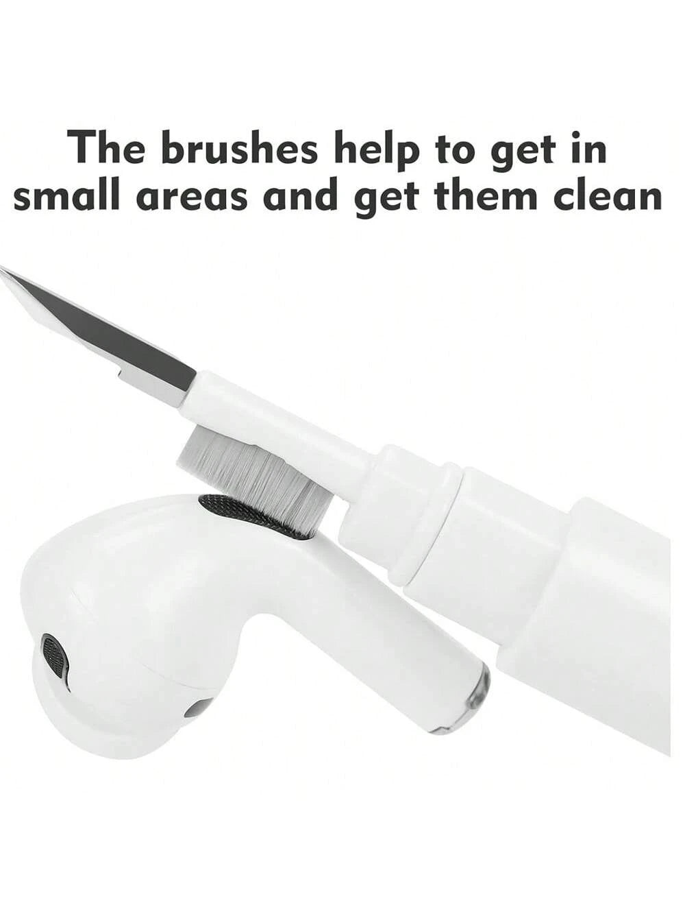 Apple [1 Cleaner Pen And 3-Pairs Ear Tips] Replacement Ear Tips With Noise Reduction Hole Compatible With Airpods Pro And AirPods Pro 2nd Generation, 3-In-1 Cleaner Kit Compatible With Airpods 1 2 3 P