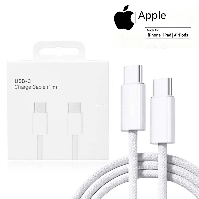 Apple USB-C Braided Charging Cable (1 Meter/2 Meter) Apple Genuine Charging Cable Apple Phone Original Charging Cable