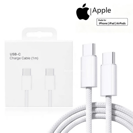Apple USB-C Braided Charging Cable (1 Meter/2 Meter) Apple Genuine Charging Cable Apple Phone Original Charging Cable