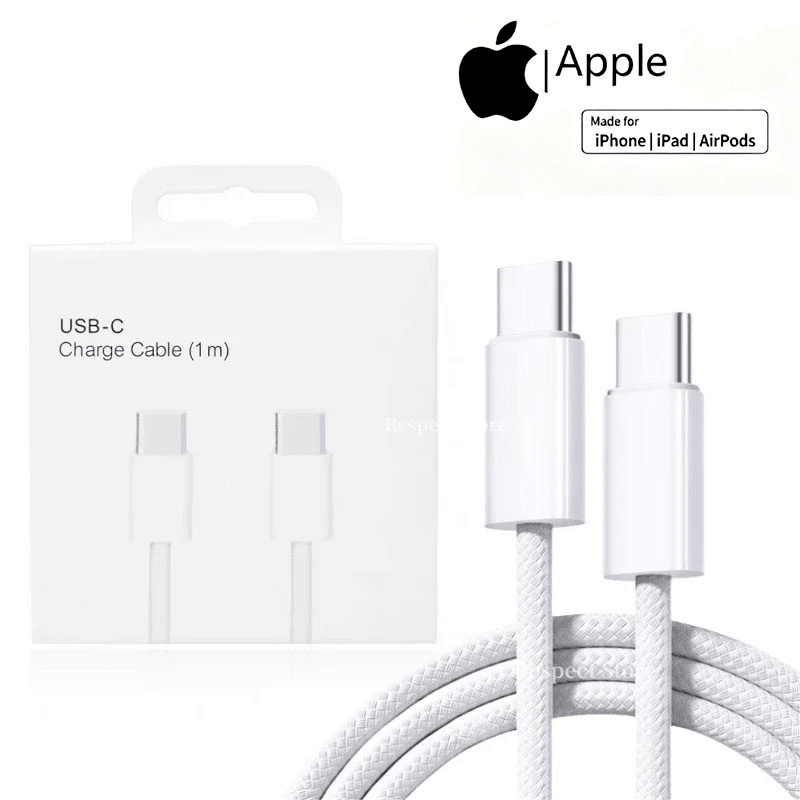 Apple USB-C Braided Charging Cable (1 Meter/2 Meter) Apple Genuine Charging Cable Apple Phone Original Charging Cable