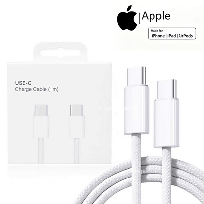 Apple USB-C Braided Charging Cable (1 Meter/2 Meter) Apple Genuine Charging Cable Apple Phone Original Charging Cable