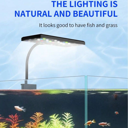 Aquarium Light, Clip On Fish Tank Light With Memory Function, DIY Mode Full Spectrum Aquarium Plant Light, 10 Speed Brightness Adjustment, Adjustable Timer, IP68 Waterproof For 16-24 Inch Fish Tank 14