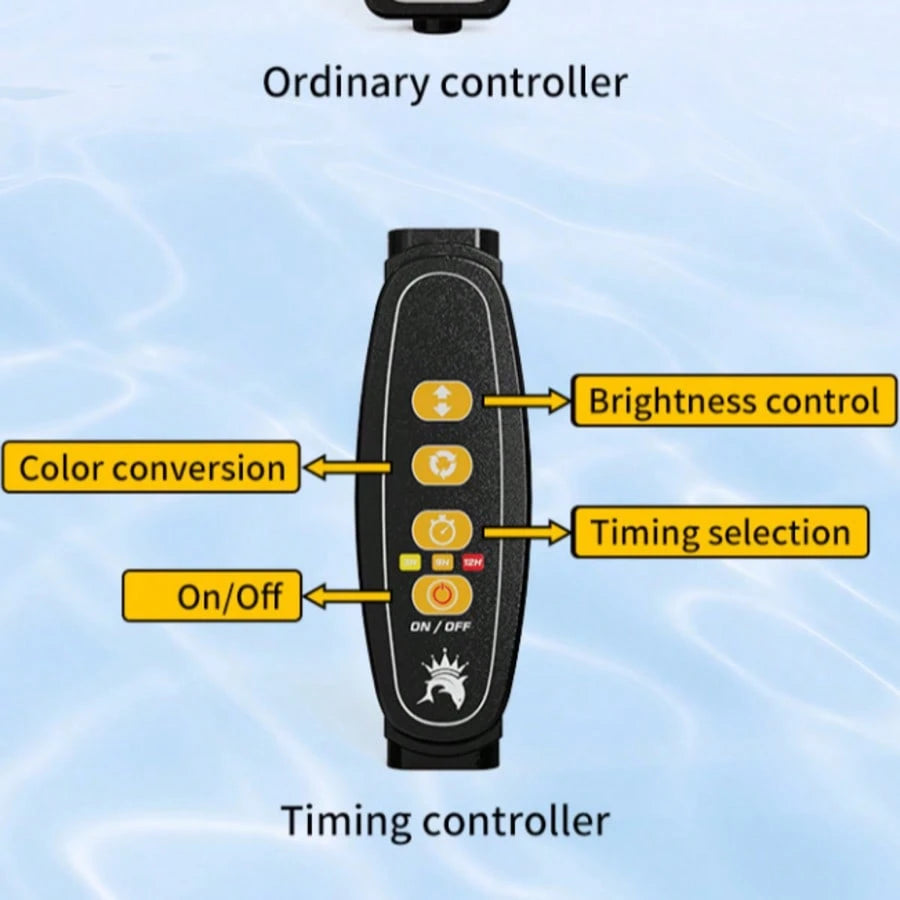 Aquarium Light, Clip On Fish Tank Light With Memory Function, DIY Mode Full Spectrum Aquarium Plant Light, 10 Speed Brightness Adjustment, Adjustable Timer, IP68 Waterproof For 16-24 Inch Fish Tank 14