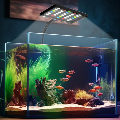 Aquarium Light, Clip On Fish Tank Light With Memory Function, DIY Mode Full Spectrum Aquarium Plant Light, 10 Speed Brightness Adjustment, Adjustable Timer, IP68 Waterproof For 16-24 Inch Fish Tank 14