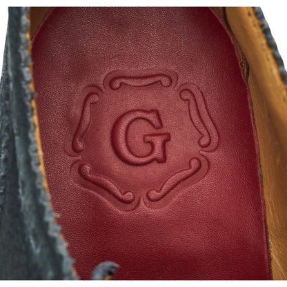 'Archie' Navy Blue Nubuck Derby Brogues UK 8 G