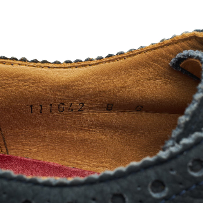 'Archie' Navy Blue Nubuck Derby Brogues UK 8 G